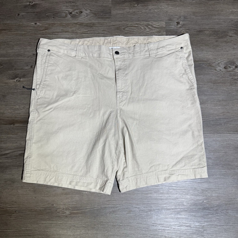 Columbia Men's Utility Shorts Khaki Beige Cotton Size 46W Outdoor Casual